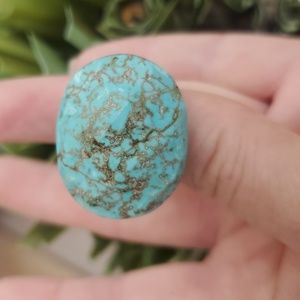 New Carved Faceted Turquosie Ring.